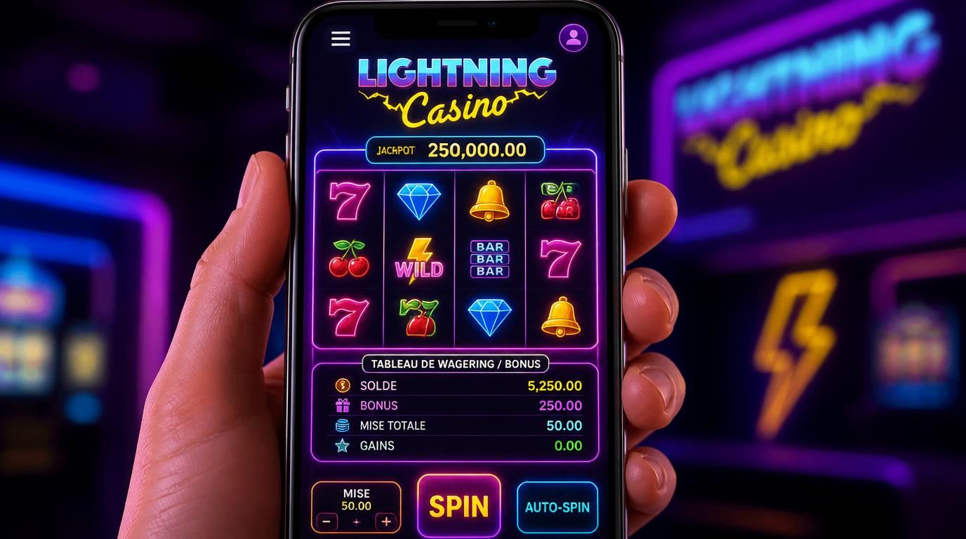 Écran mobile montrant les étapes d’installation avec alertes de permissions pour une application de casino