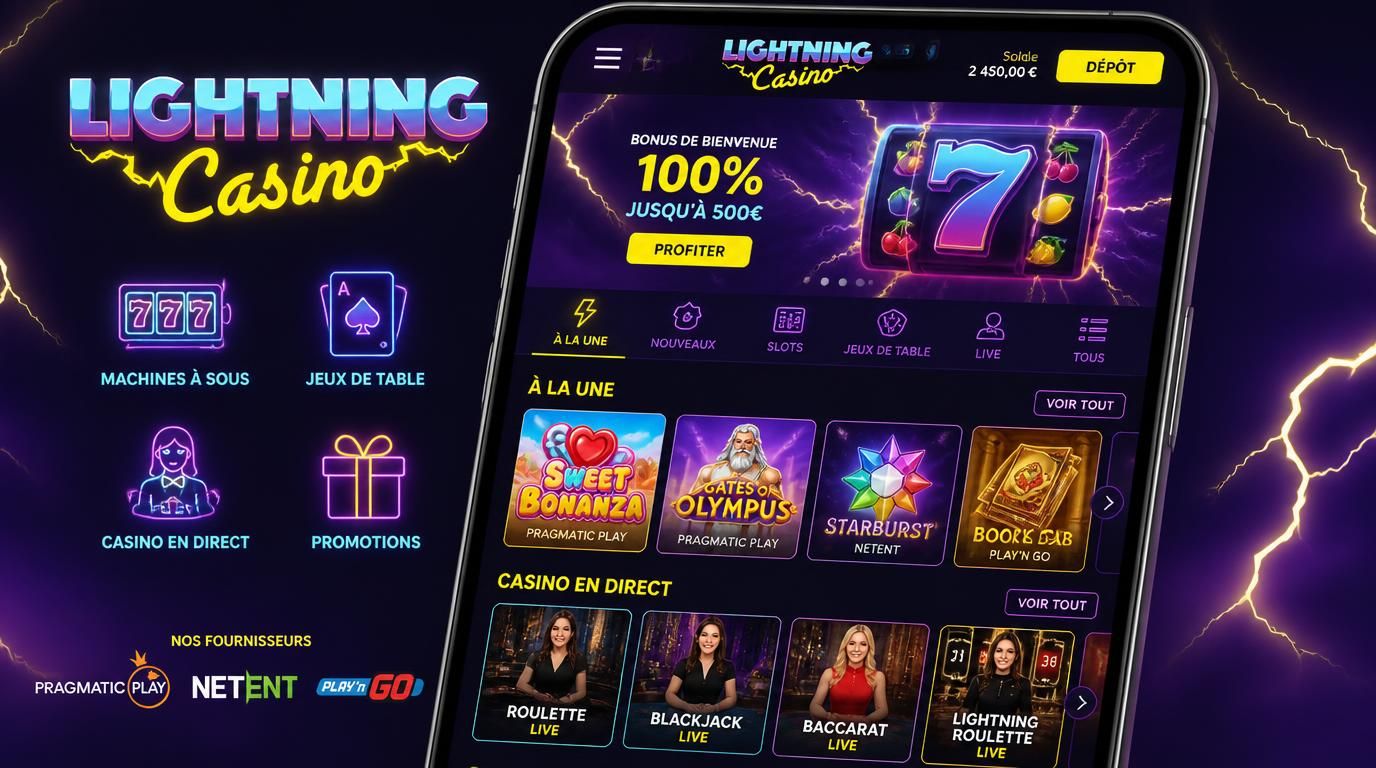 Interface mobile soignée avec logos des fournisseurs de jeux