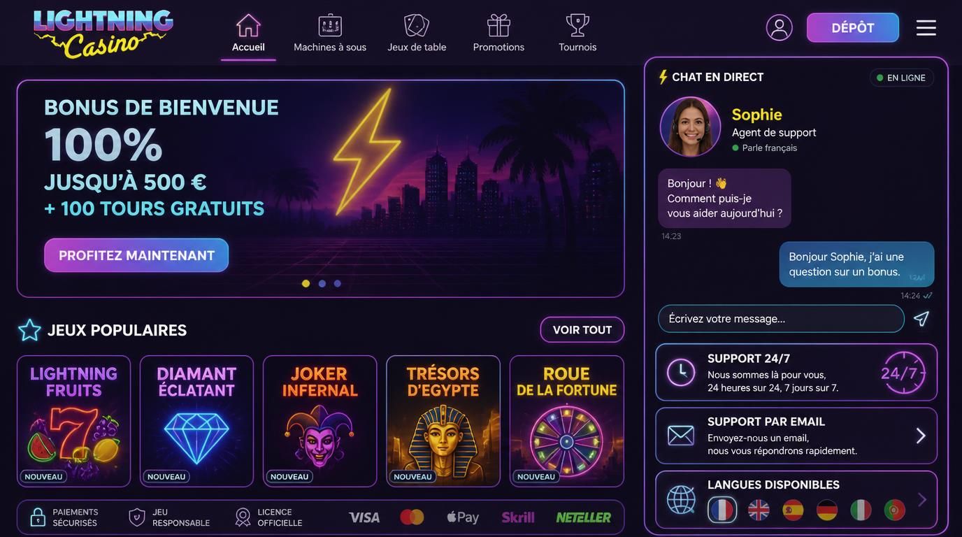 Interface de support client multilingue et disponible